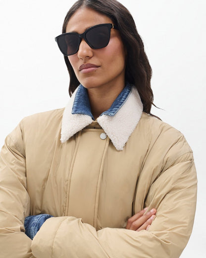 Kate Square Sunglasses - Black Brown
