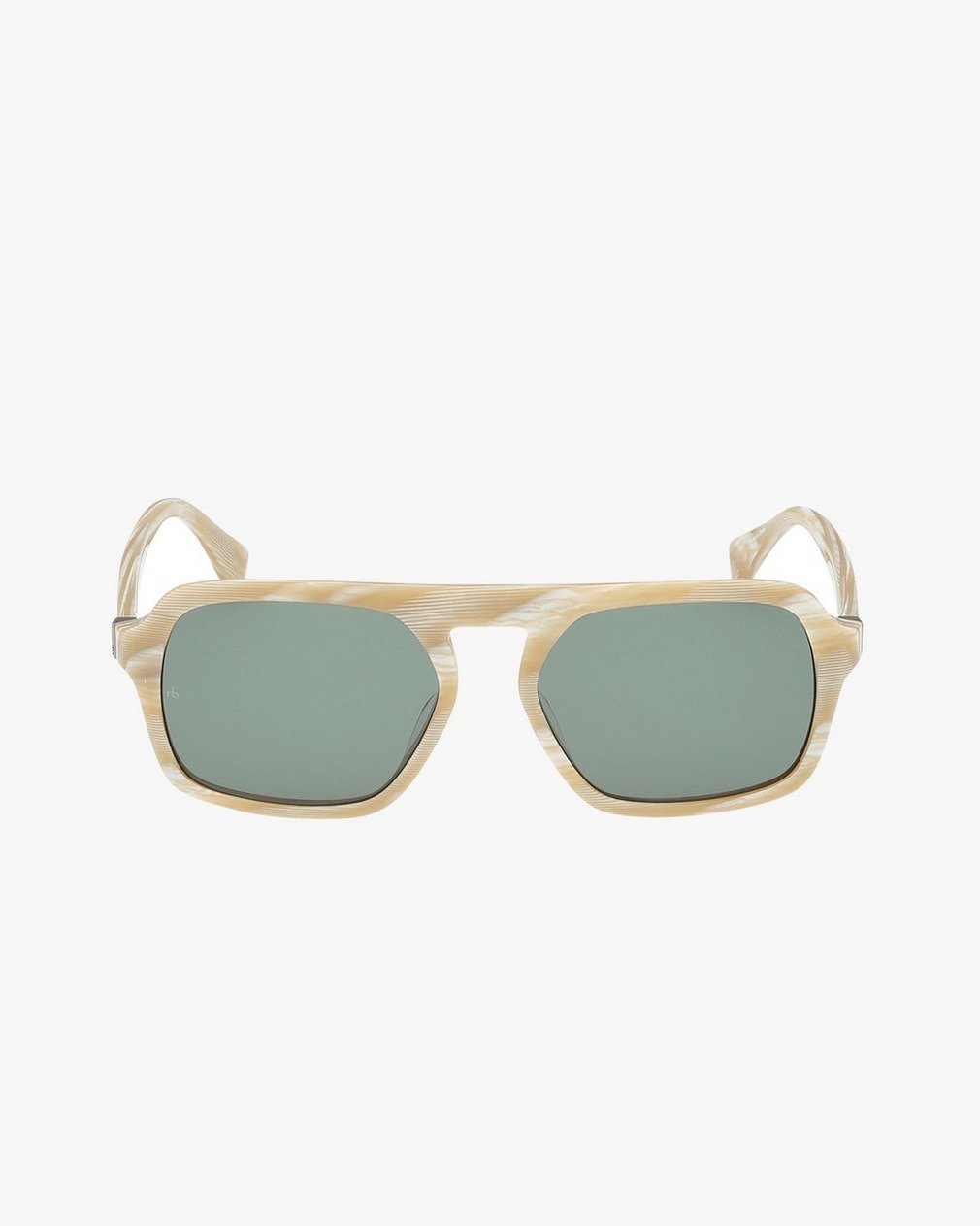 Marcus Square Aviator Sunglasses - Bone Green