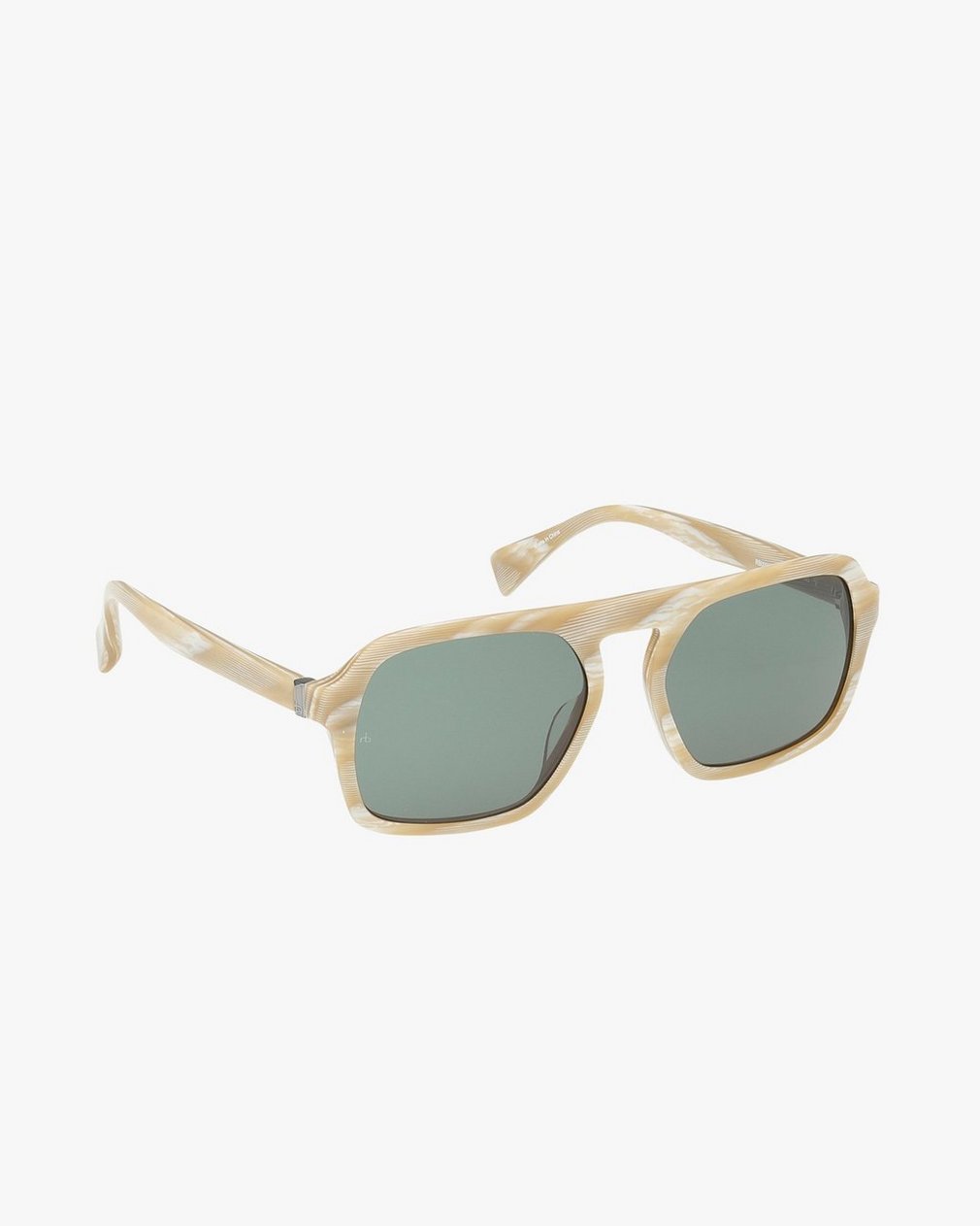 Marcus Square Aviator Sunglasses - Bone Green