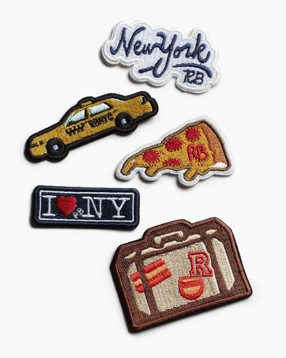 rb Embroidered Patch - New York Textface