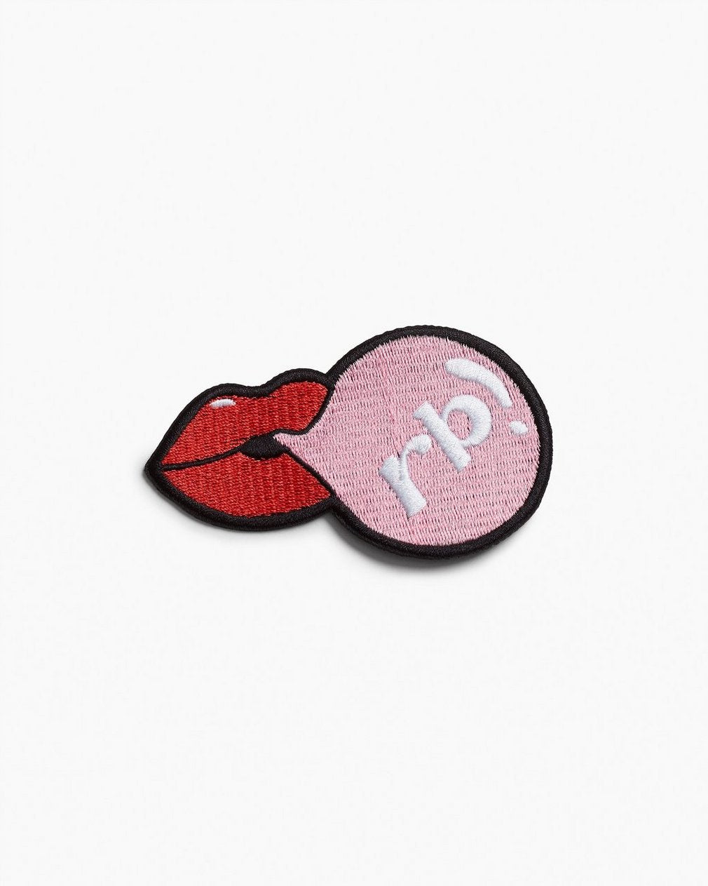 rb Embroidered Patch - Rb Lips W/ Bubble Gum