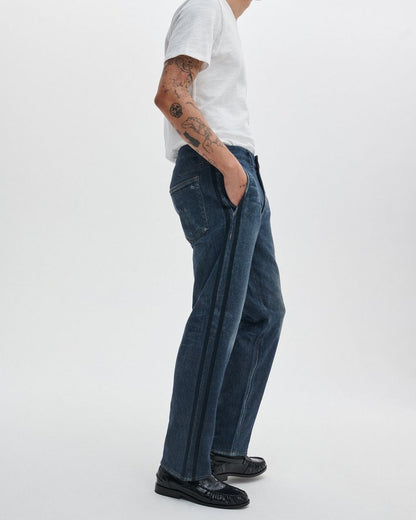 Miramar Fit 4 Track Pants - Empire with Indigo Stripe