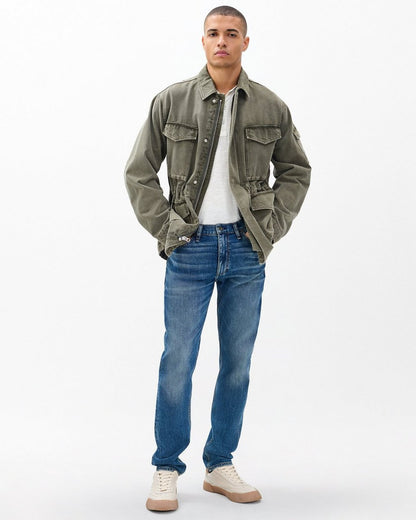 Fit 2 - Jared: Slim Fit Medium Indigo Authentic Stretch Jean