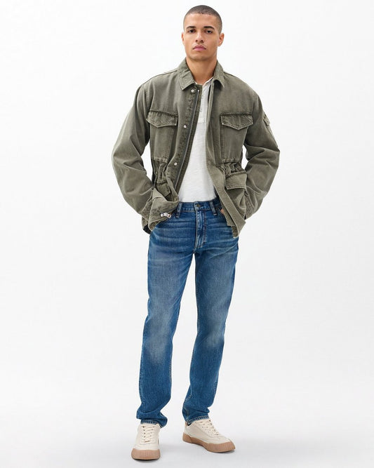 Fit 2 - Jared: Slim Fit Medium Indigo Authentic Stretch Jean
