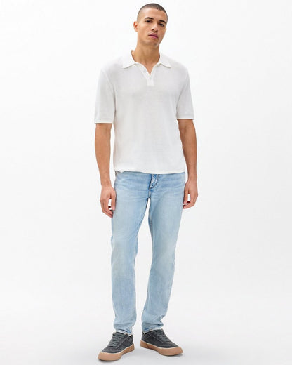 Fit 2 - Flynn: Slim Fit Light Indigo Authentic Stretch Jean