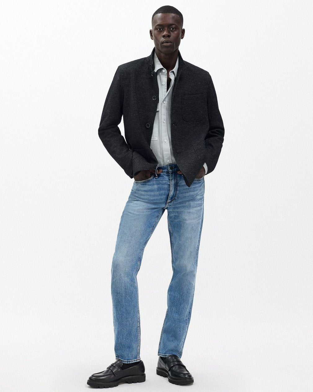 Fit 2 - Carter: Slim Fit Medium Indigo Authentic Stretch Jean