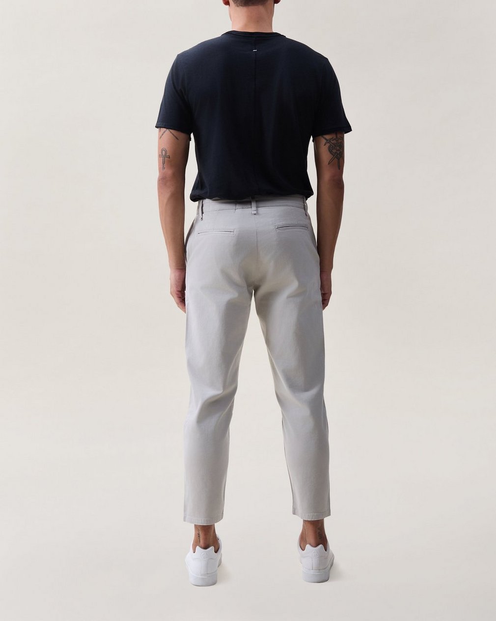 Brady Stretch Cotton Pants - Natural Gray