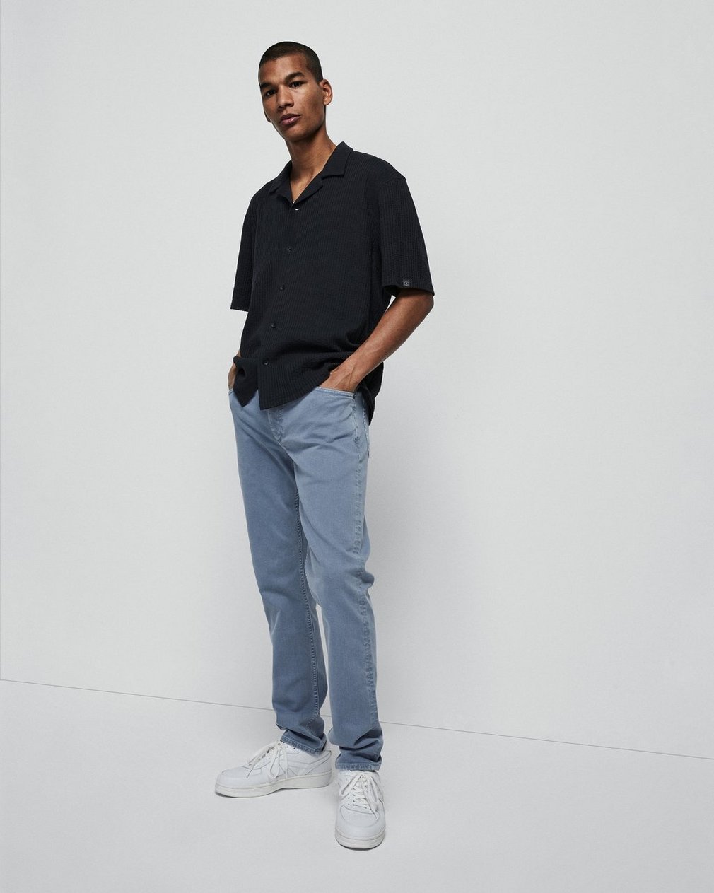 Fit 2 - French Blue: Slim Fit Medium Indigo Aero Stretch Jean