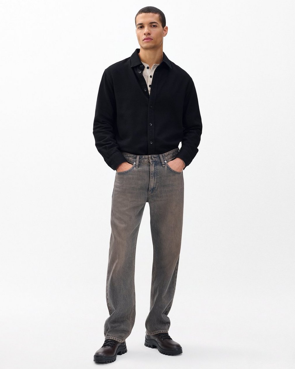 Fit 4 Straight Jeans - Ochre Blue