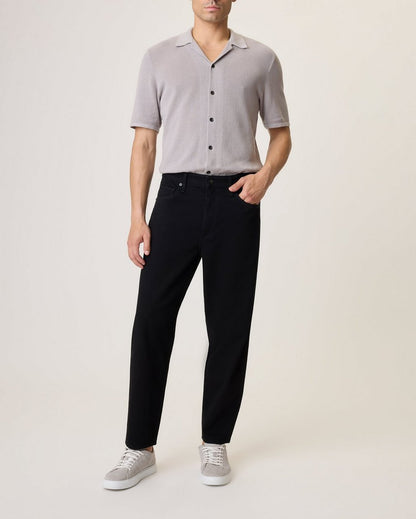 Cropped Taper Fit Jeans - Black