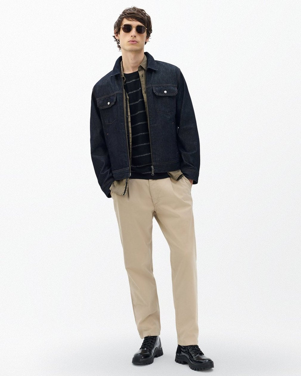 Evan Pleated Stretch Twill Chinos - Light Metal