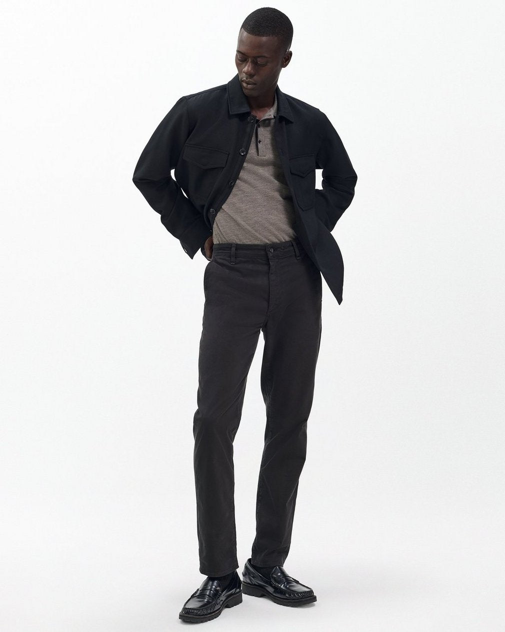 Fit 2 Stretch Twill Chinos - Black