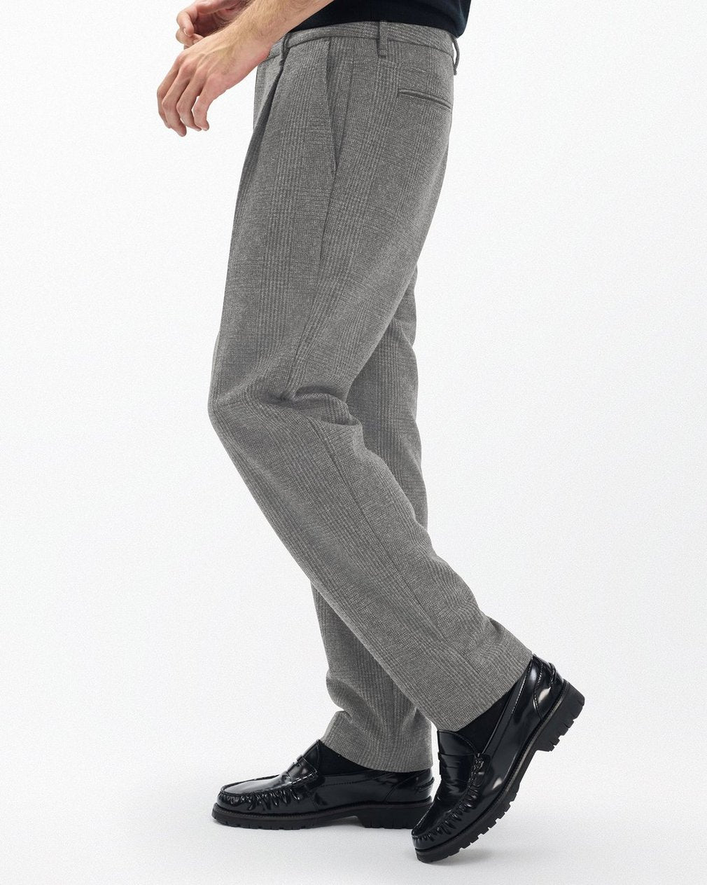 Evan British Plaid Wool Trousers - Brown Plaid