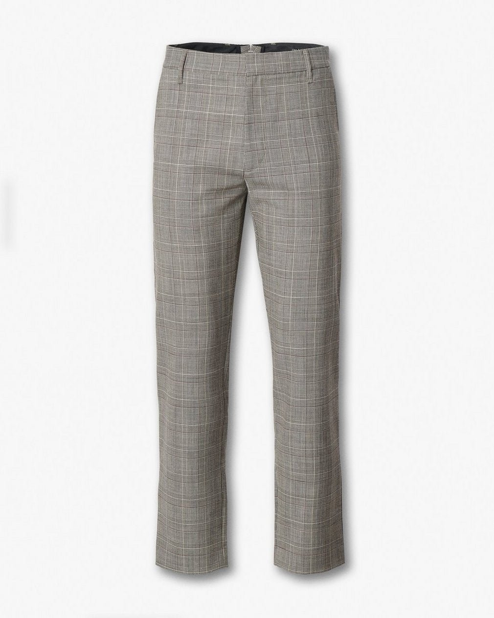 Evan Italian Plaid Wool Trousers - Grey Check