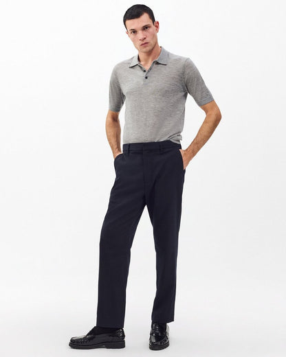 Evan Italian Wool Trousers - Navy