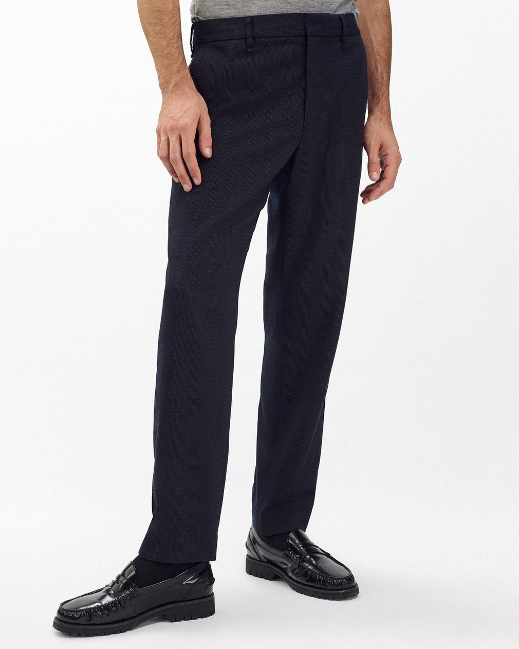 Evan Italian Wool Trousers - Navy