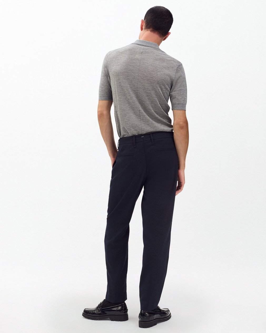 Evan Italian Wool Trousers - Navy