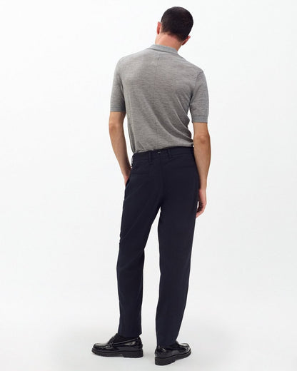 Evan Italian Wool Trousers - Navy