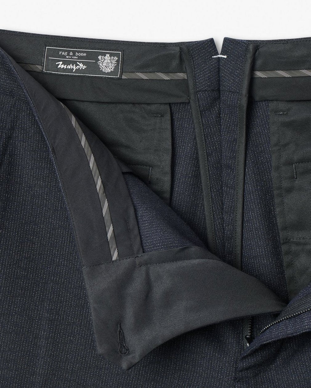 Evan Italian Wool Trousers - Navy