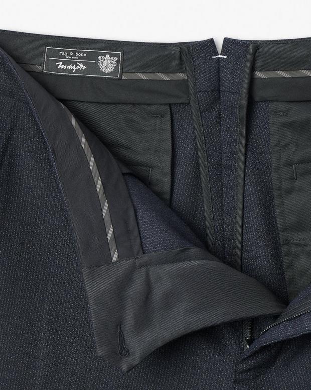 Evan Italian Wool Trousers - Navy