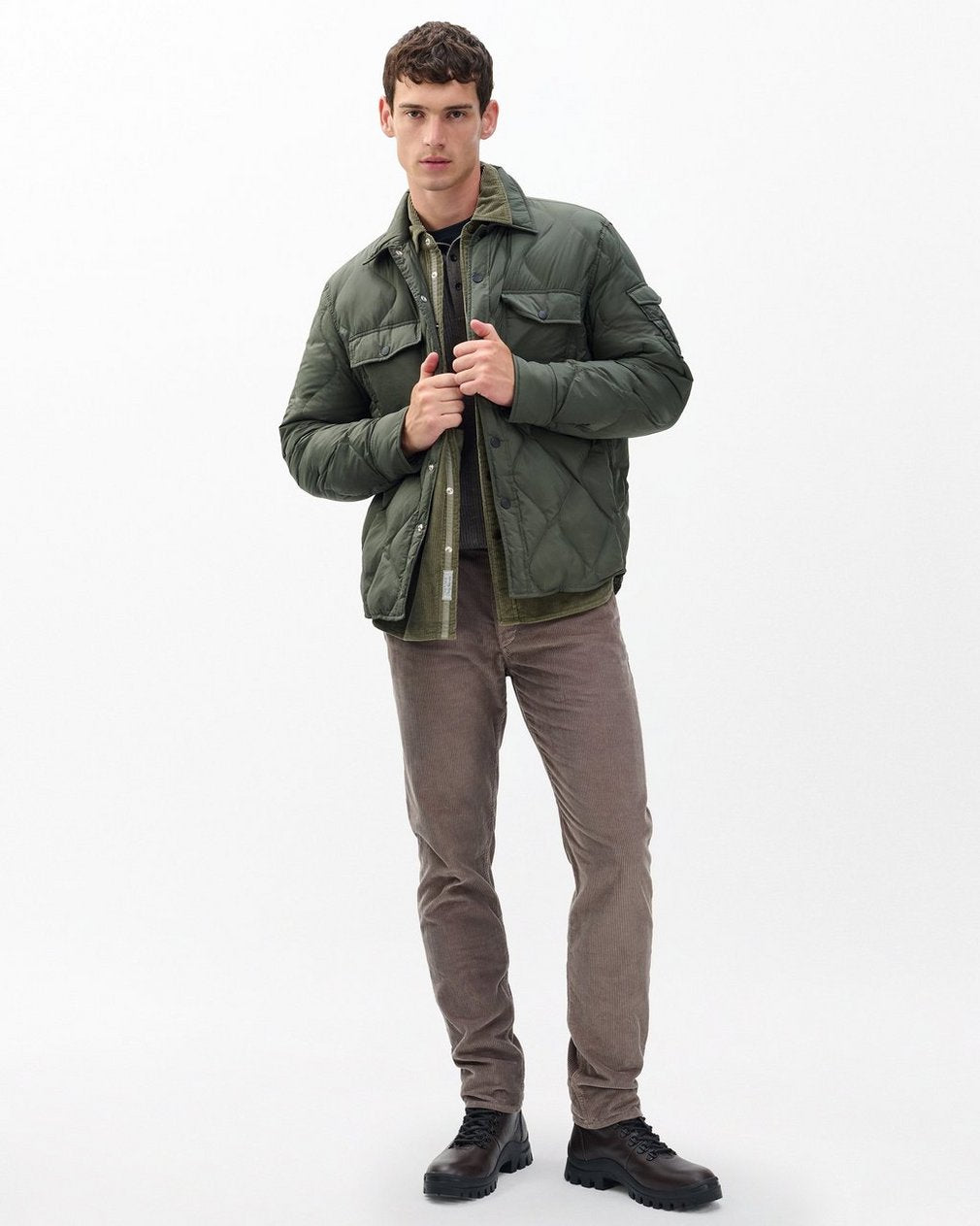 Fit 2 Slim Corduroy Pants - Brown