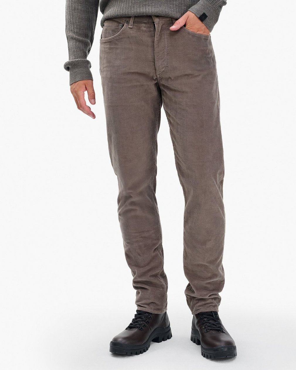 Fit 2 Slim Corduroy Pants - Brown
