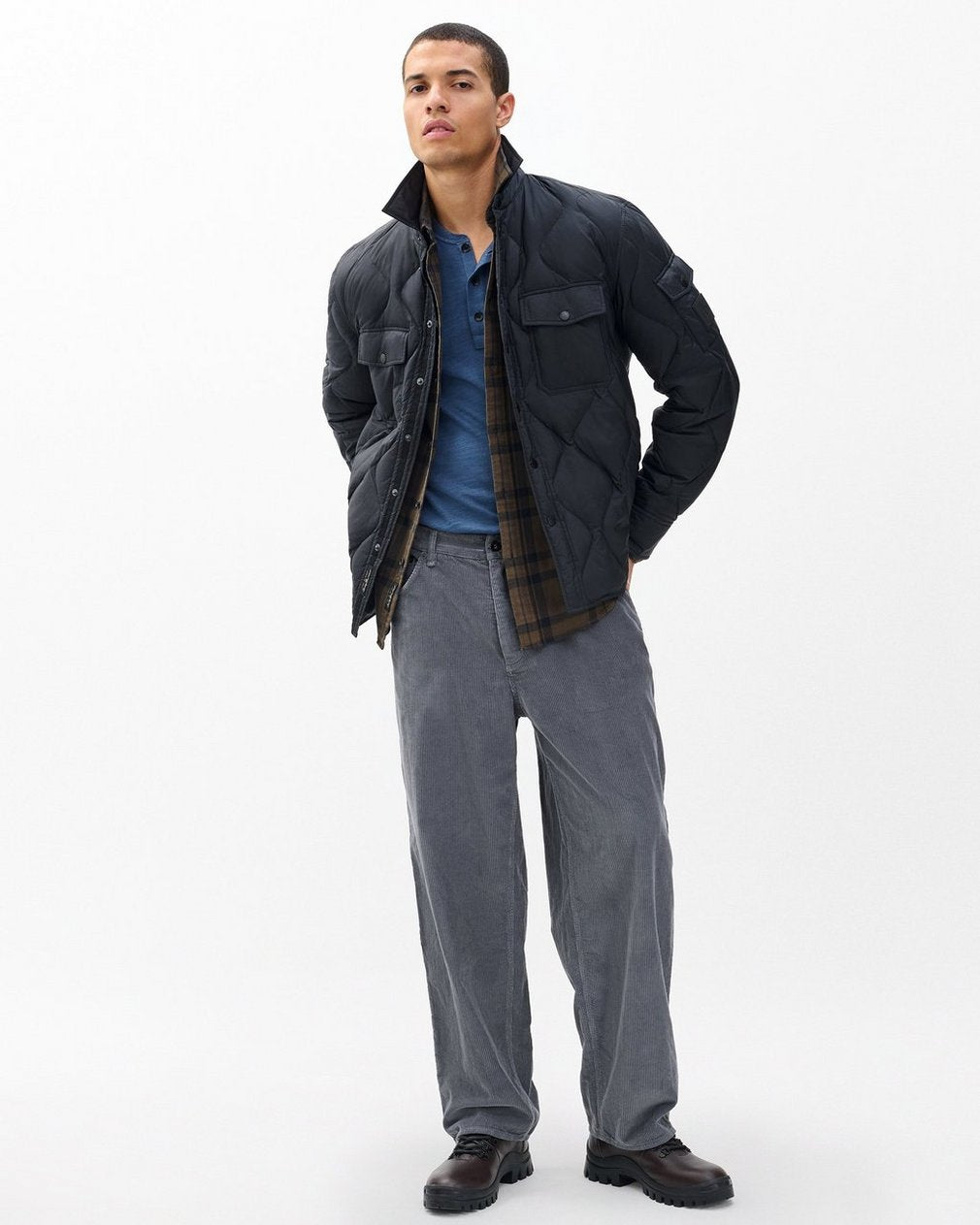 rbBAGGY Fit Corduroy Pants - Slate