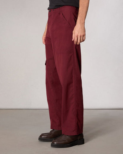 Samson Cotton-Blend Cargo Pant - Maroon