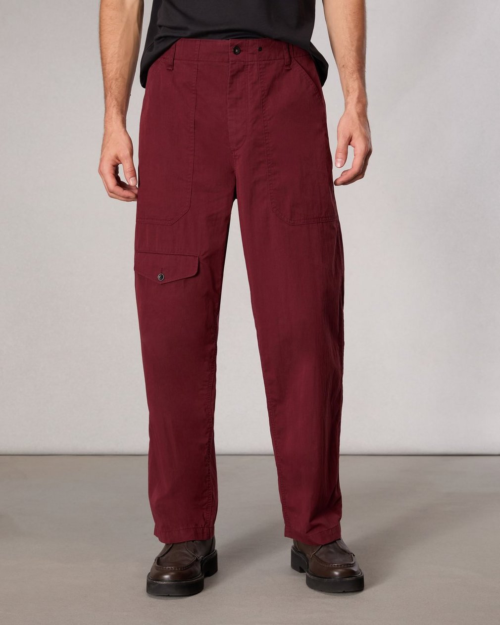 Samson Cotton-Blend Cargo Pant - Maroon