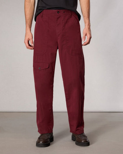 Samson Cotton-Blend Cargo Pant - Maroon