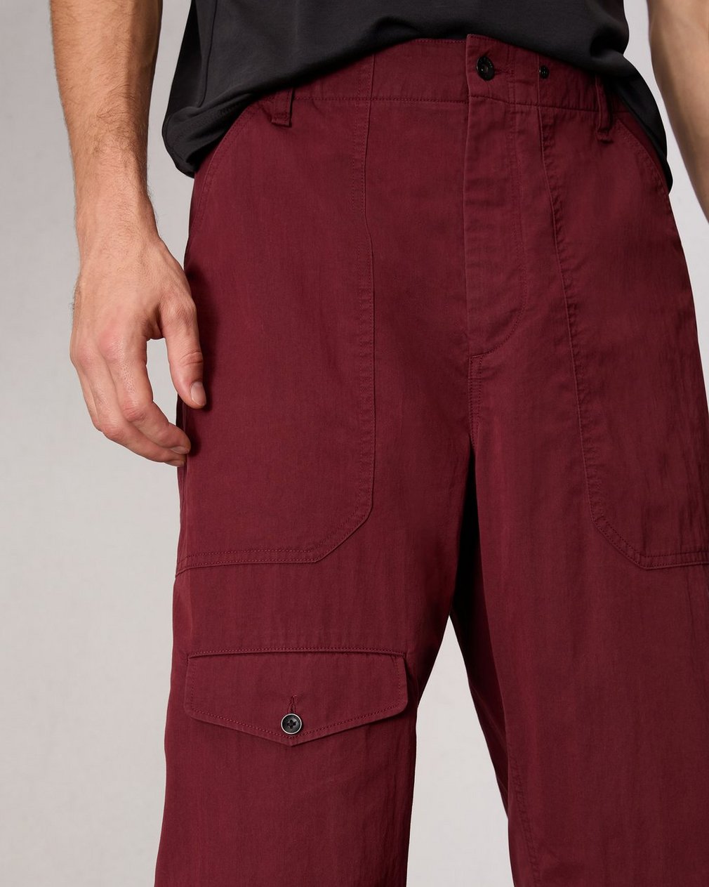 Samson Cotton-Blend Cargo Pant - Maroon