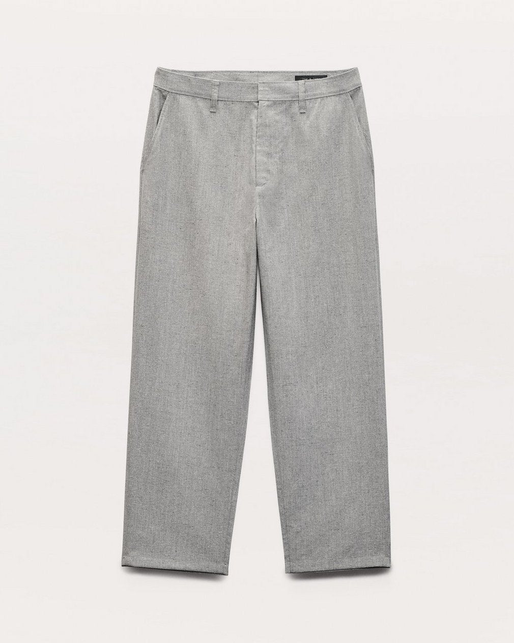Baggy Wool-Blend Trousers - Grey