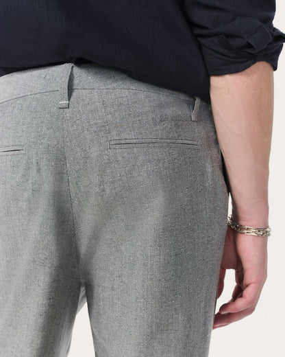 Baggy Wool-Blend Trousers - Grey