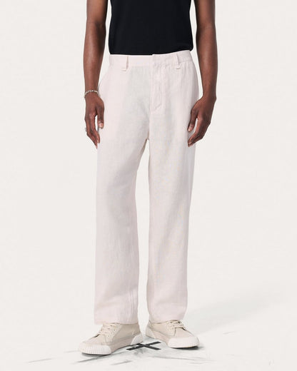 Baggy Linen Trousers - Chime Grey