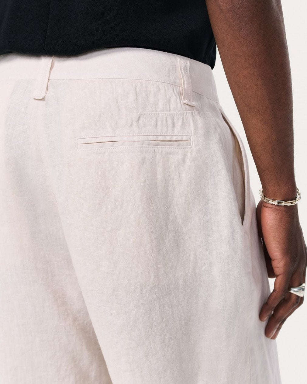 Baggy Linen Trousers - Chime Grey