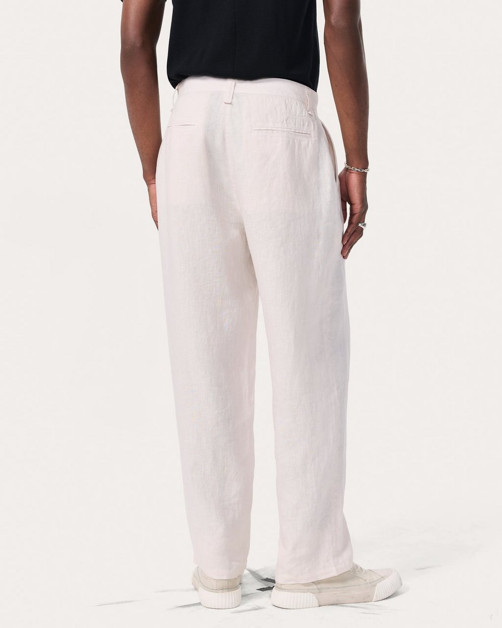 Baggy Linen Trousers - Chime Grey