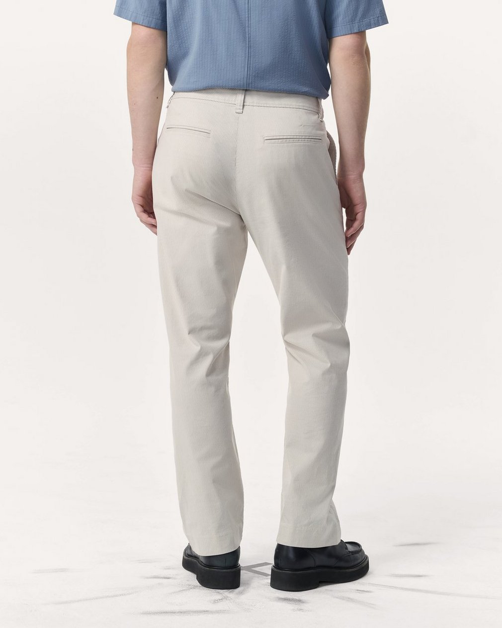 Haydon Straight Fit Striped Pants - Grey Stripe