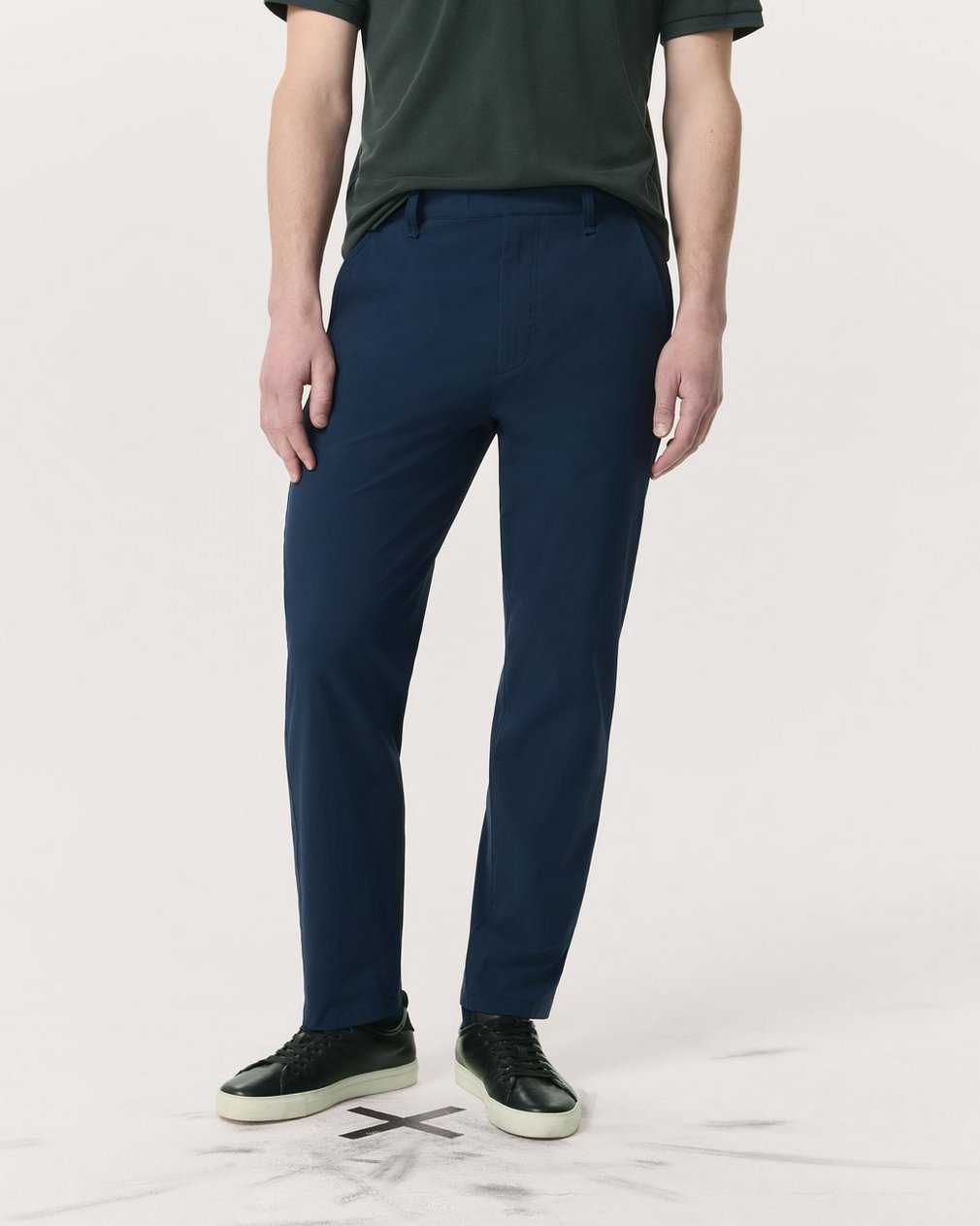 Tapered Nylon-Blend Trousers - Navy
