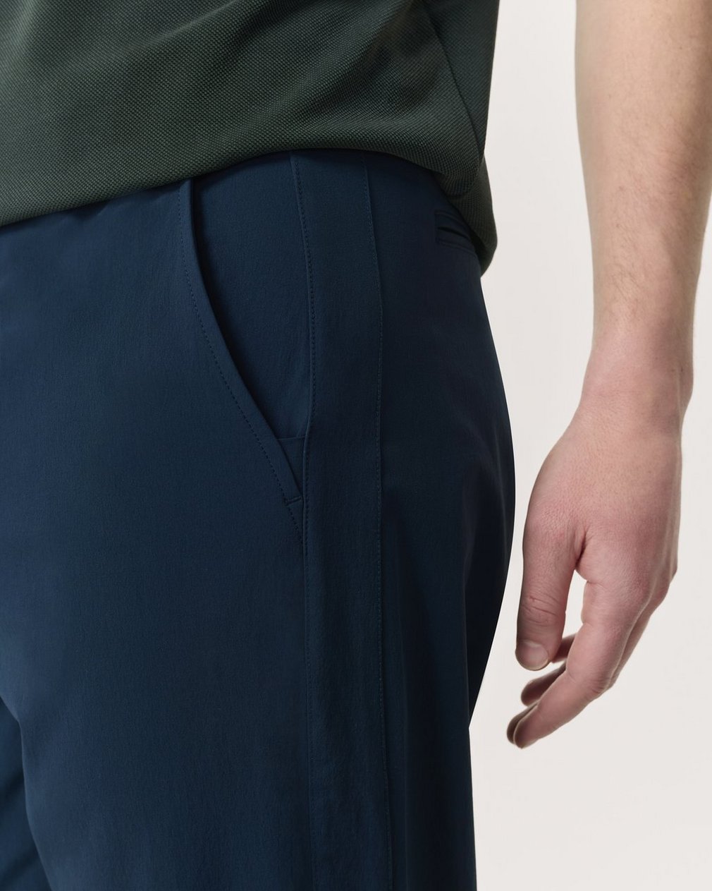 Tapered Nylon-Blend Trousers - Navy