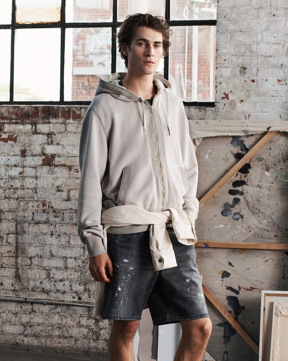 Miramar Fit 4 Shorts - Black Paint Splatter