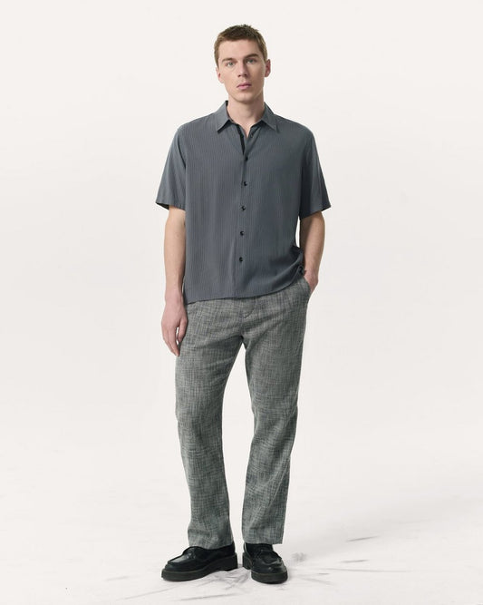 Haydon Straight Fit Italian Tweed Pants - Navy Multi
