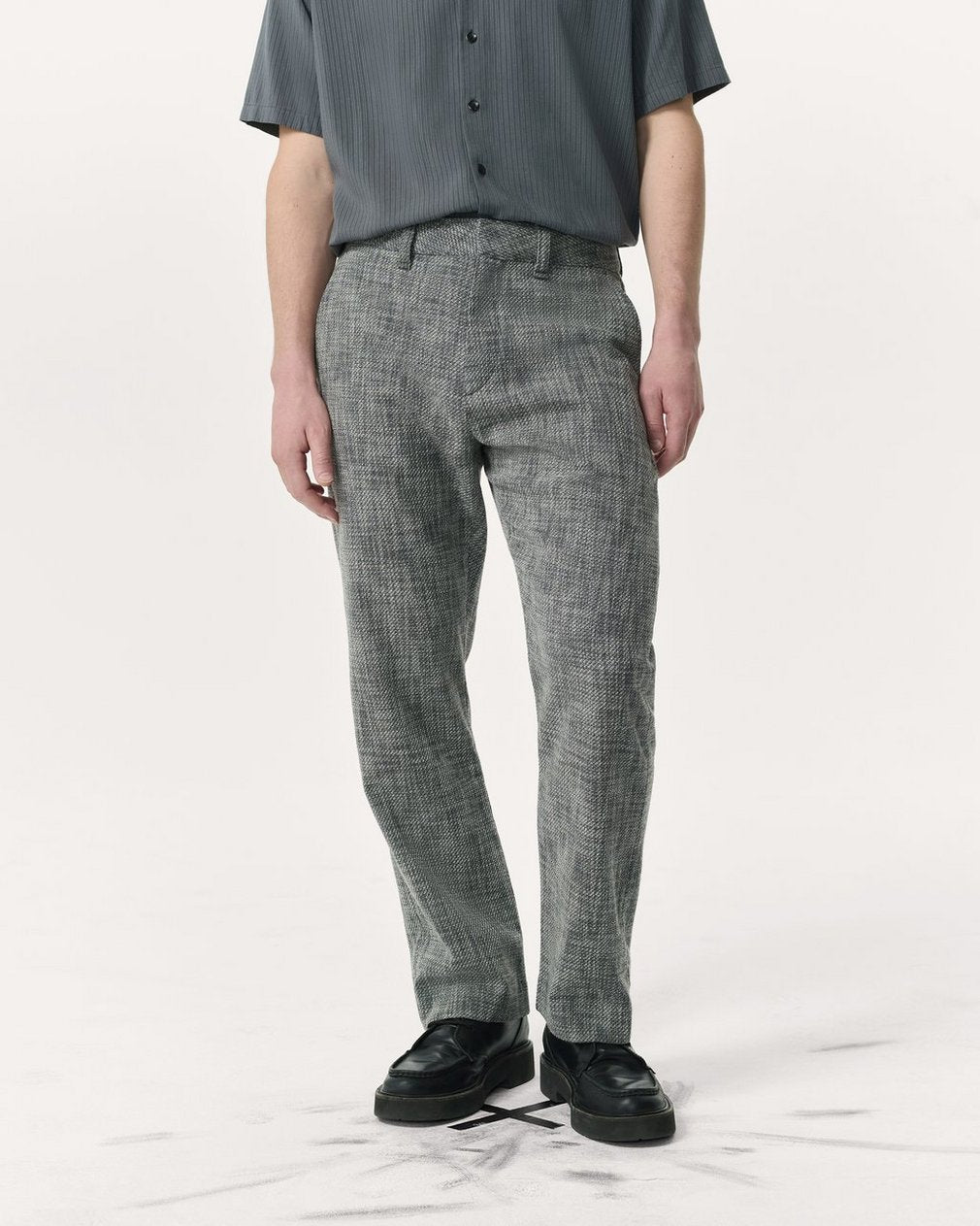 Haydon Straight Fit Italian Tweed Pants - Navy Multi