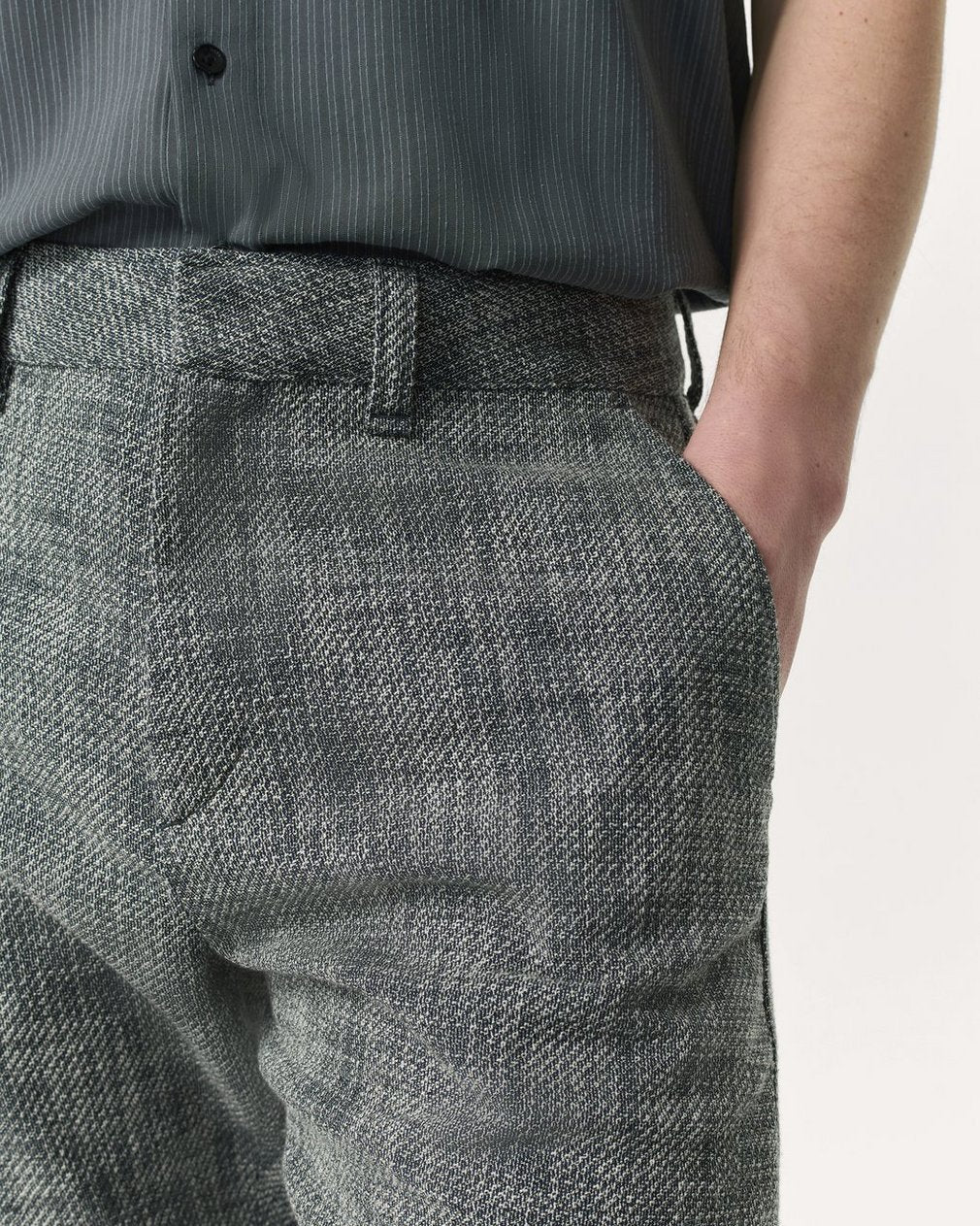 Haydon Straight Fit Italian Tweed Pants - Navy Multi