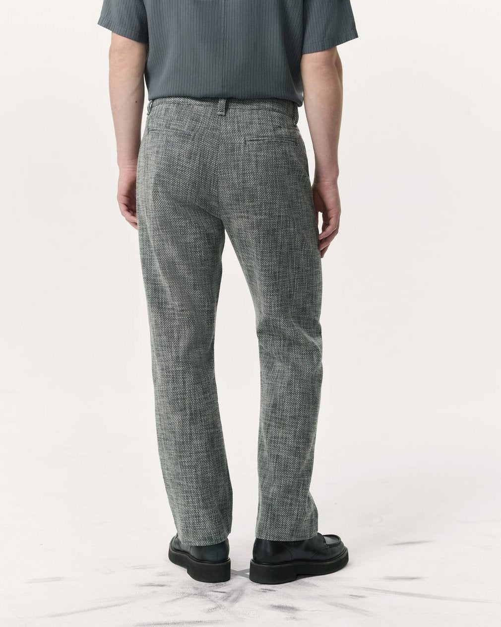 Haydon Straight Fit Italian Tweed Pants - Navy Multi