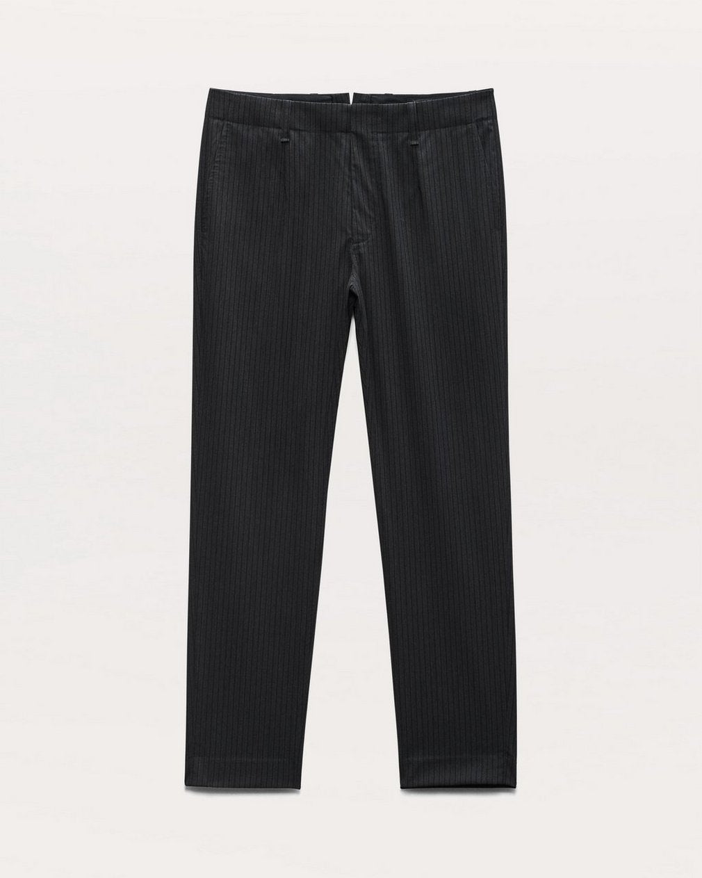 Lennox Pinstripe Italian Wool-Blend Trousers - Black
