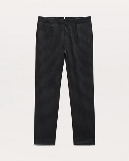 Lennox Pinstripe Italian Wool-Blend Trousers - Black