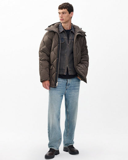 Dane Quilted Down Jacket - Stonewall
