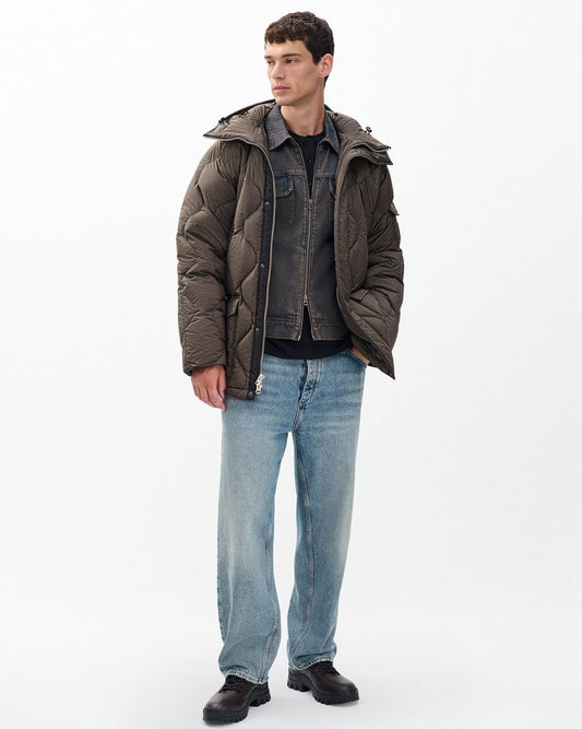 Dane Quilted Down Jacket - Stonewall
