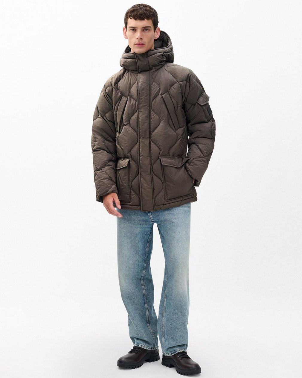Dane Quilted Down Jacket - Stonewall