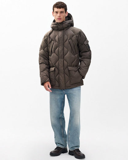 Dane Quilted Down Jacket - Stonewall